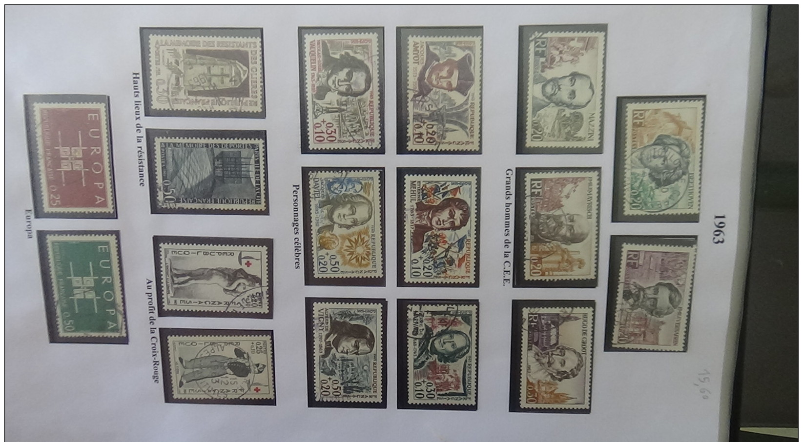 C Collection France oblitéré dont trés belles série GH de 1951 à 1971 (manque peu de timbre) cote +++ A saisir !!!