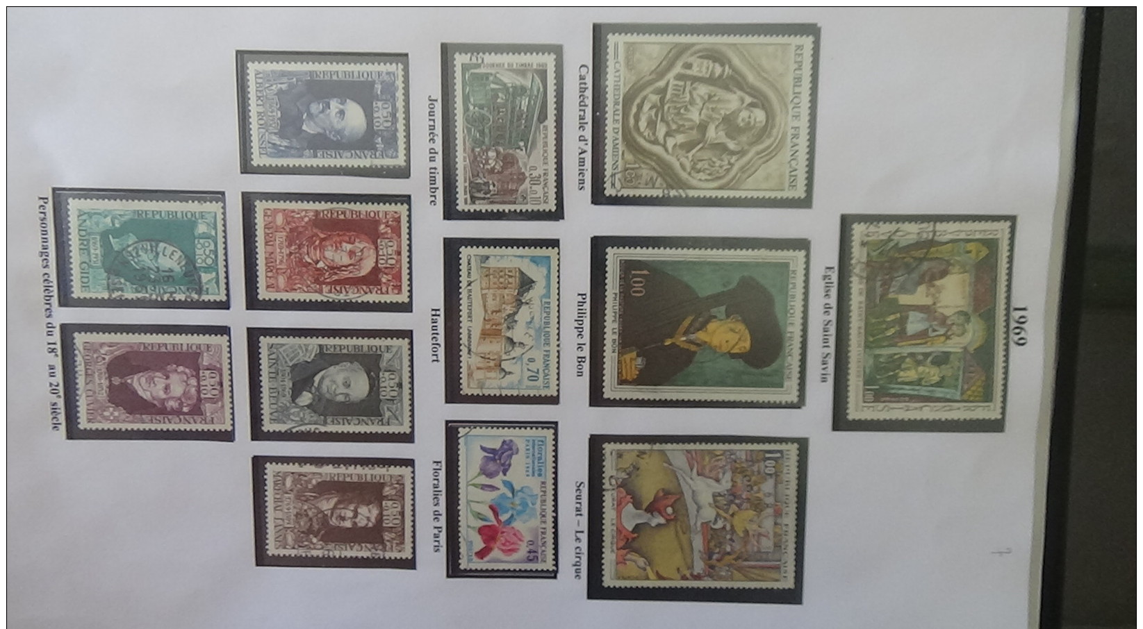 C Collection France oblitéré dont trés belles série GH de 1951 à 1971 (manque peu de timbre) cote +++ A saisir !!!