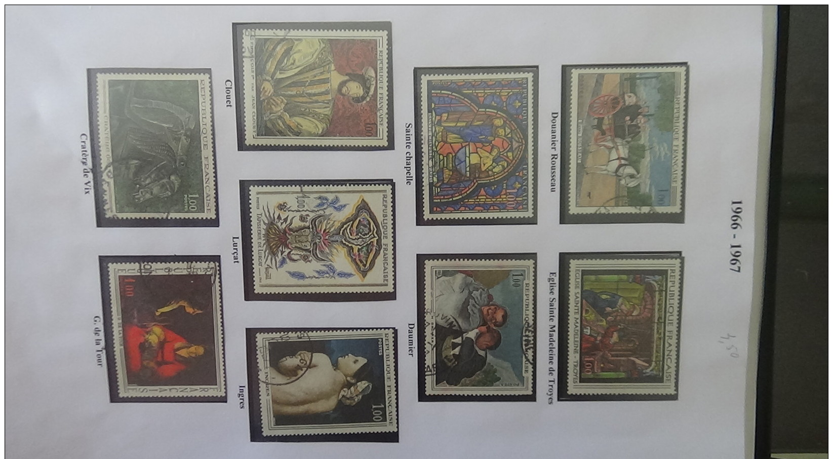 C Collection France oblitéré dont trés belles série GH de 1951 à 1971 (manque peu de timbre) cote +++ A saisir !!!