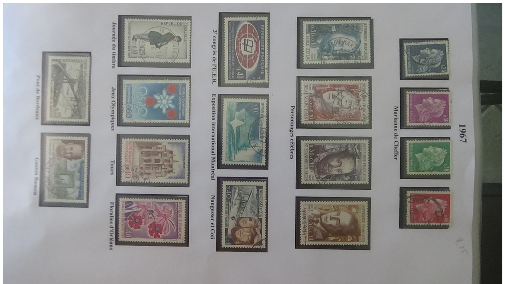 C Collection France oblitéré dont trés belles série GH de 1951 à 1971 (manque peu de timbre) cote +++ A saisir !!!