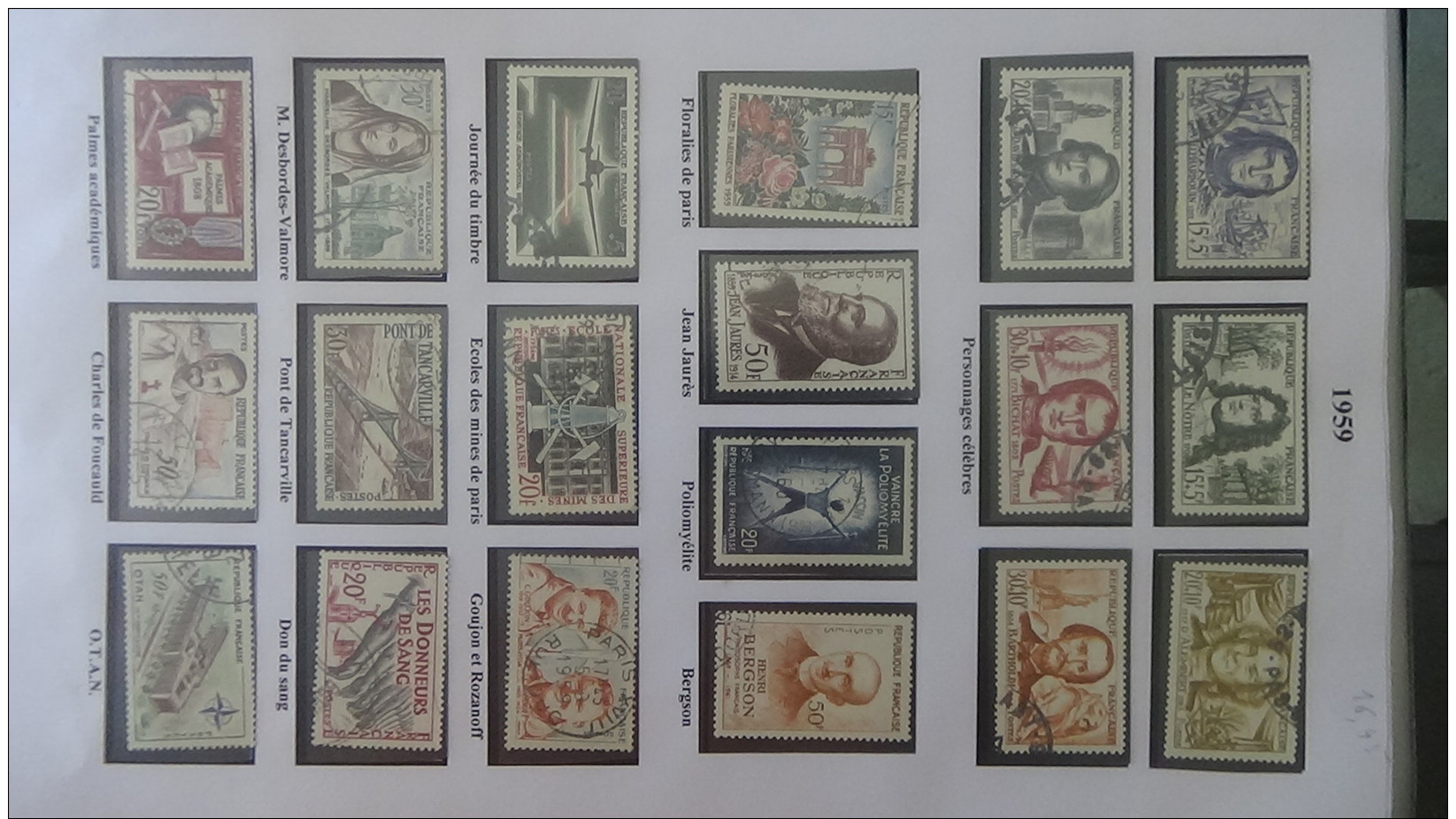 C Collection France oblitéré dont trés belles série GH de 1951 à 1971 (manque peu de timbre) cote +++ A saisir !!!
