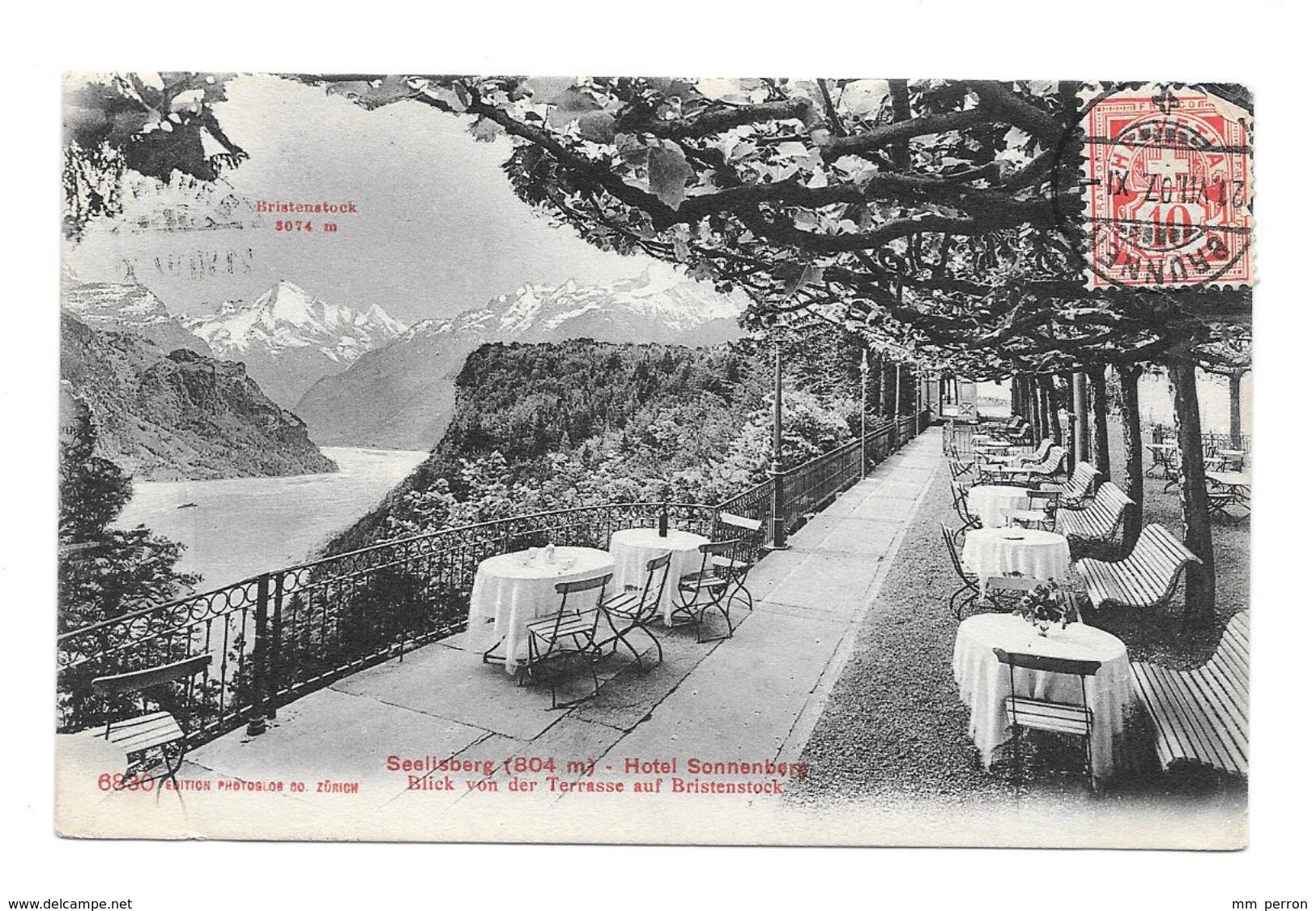 (15253-00) Hotel Sonnenberg - Seelisberg - Blick Von Der Terrasse Auf Bristenstock - Brandenburg