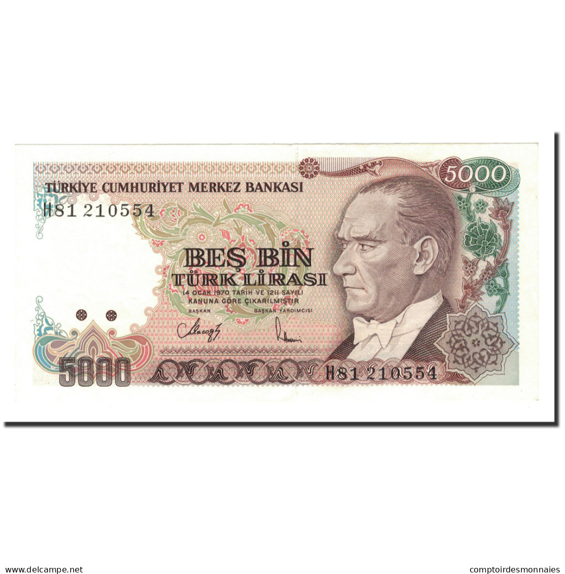 Billet, Turquie, 5000 Lira, 1990, KM:198, NEUF - Turquie