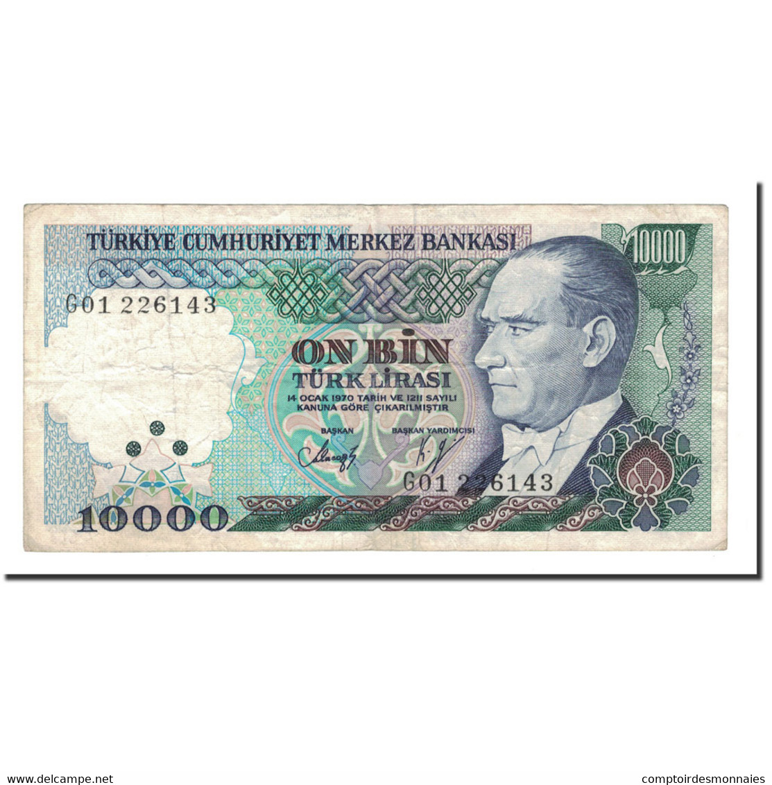 Billet, Turquie, 10,000 Lira, 1989, KM:200, TTB - Turchia