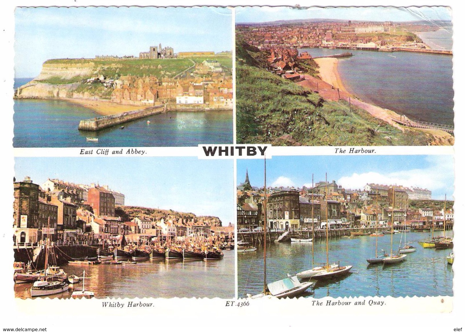 WHITBY, Yorkshire, GB :East Cliff And Abbey,Harbour, And Quay;+ Flamme SUNSHINE RESORT FOR HOLIDAYS ; 1967 - Whitby