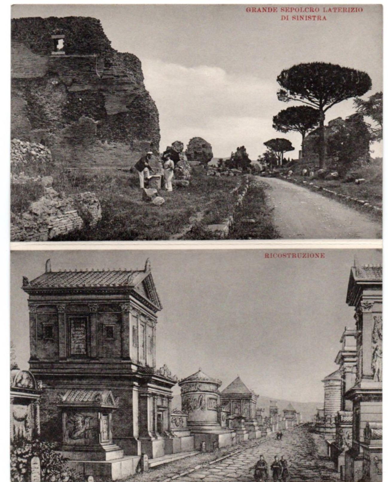 Histoire Archeologie Architecture - LA VIA APPIA - Pochette Collection complète doubles cartes n° I à XX - scans
