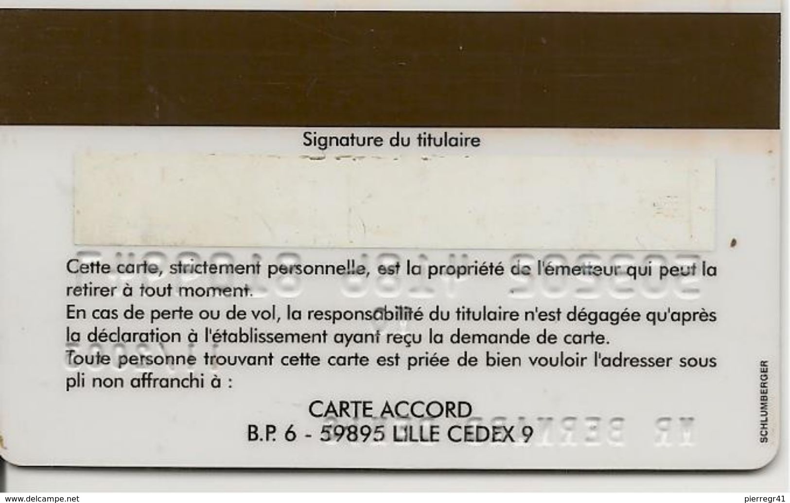 -CARTE@-MAGNETIQUE-CB-AUCHAN-ACCORD-11/2003-Schlumberger-TBE-RARE - Disposable Credit Card