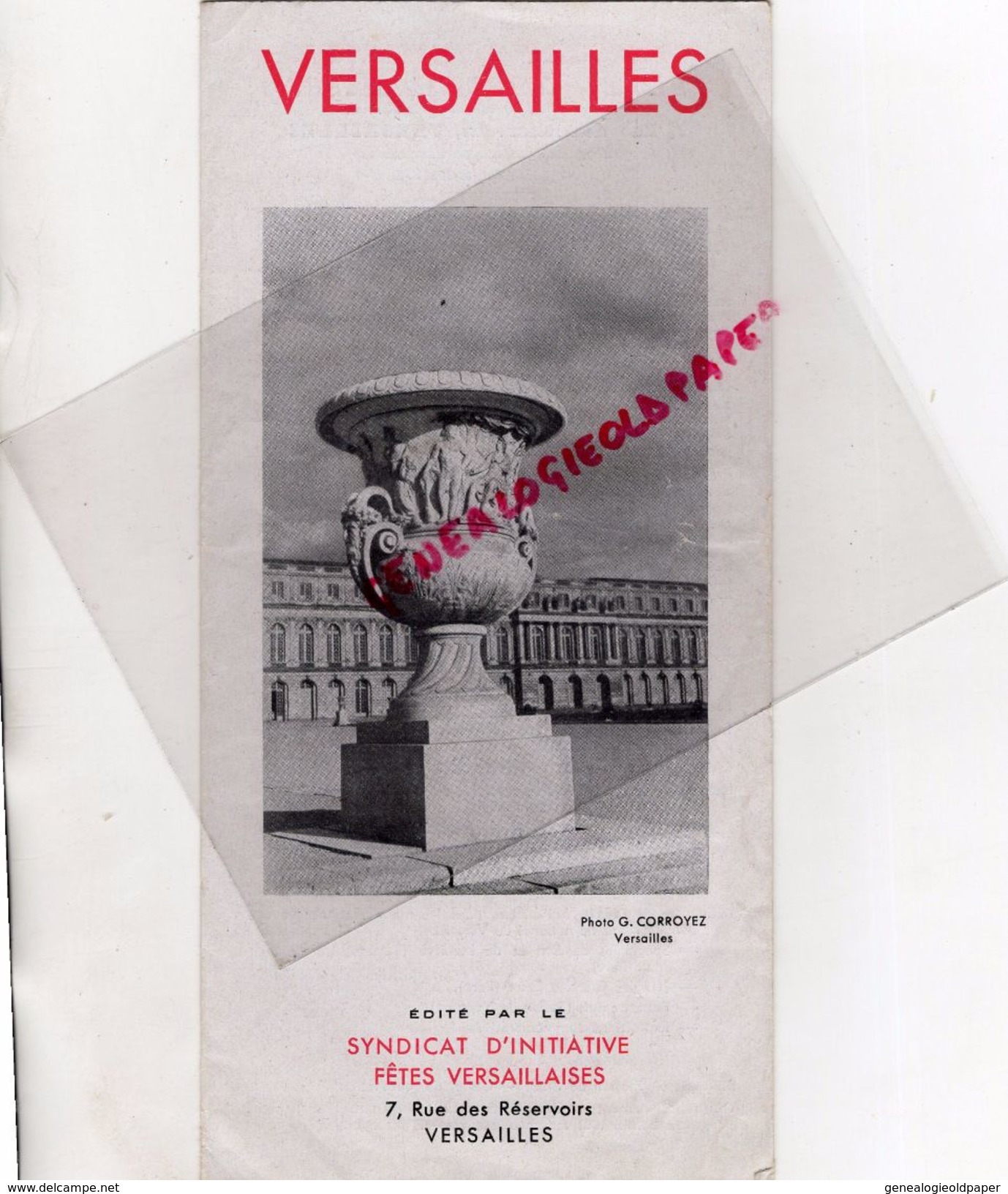 78 - VERSAILLES -DEPLIANT TOURISTIQUE SYNDICAT INITIATIVE- PHOTO G. CORROYEZ - Tourism Brochures