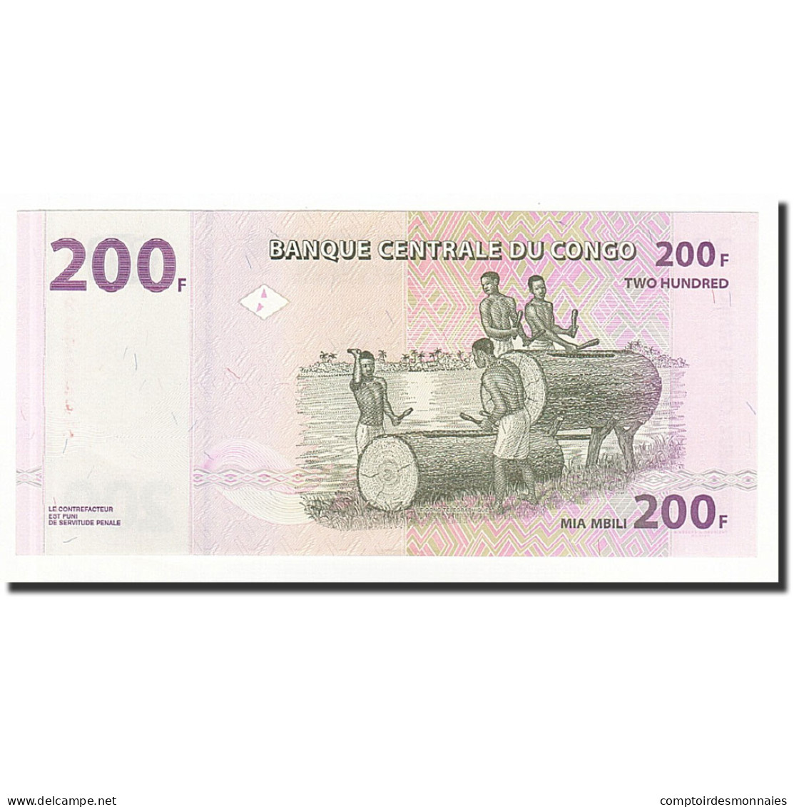 Billet, Congo Democratic Republic, 200 Francs, 2007, KM:99a, NEUF - République Démocratique Du Congo & Zaïre