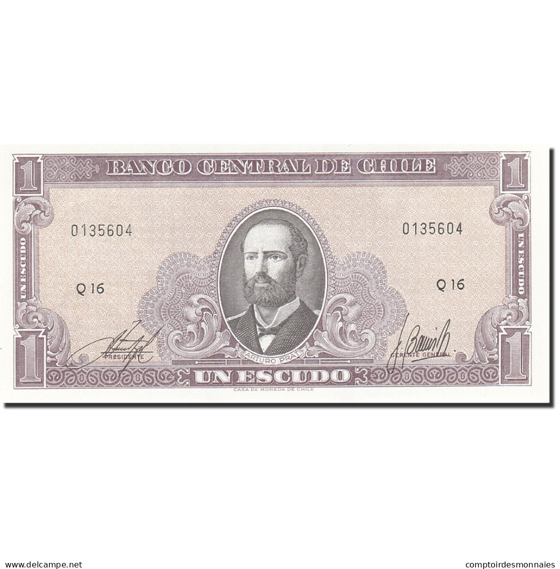 Billet, Chile, 1 Escudo, 1962-1975, Undated (1964), KM:136, NEUF - Cile