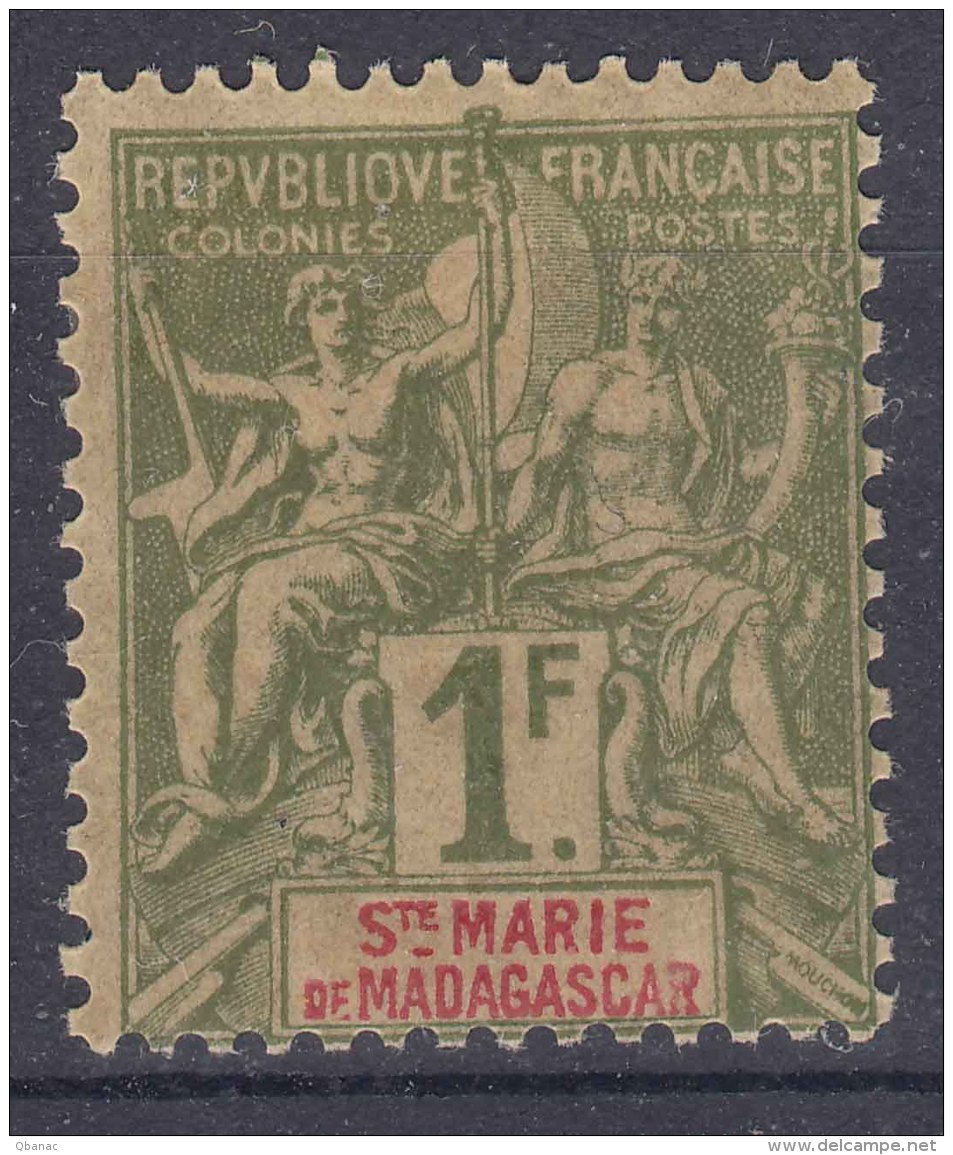 Madagascar Sainte-Marie 1894 Yvert#13 Mint Hinged - Ungebraucht