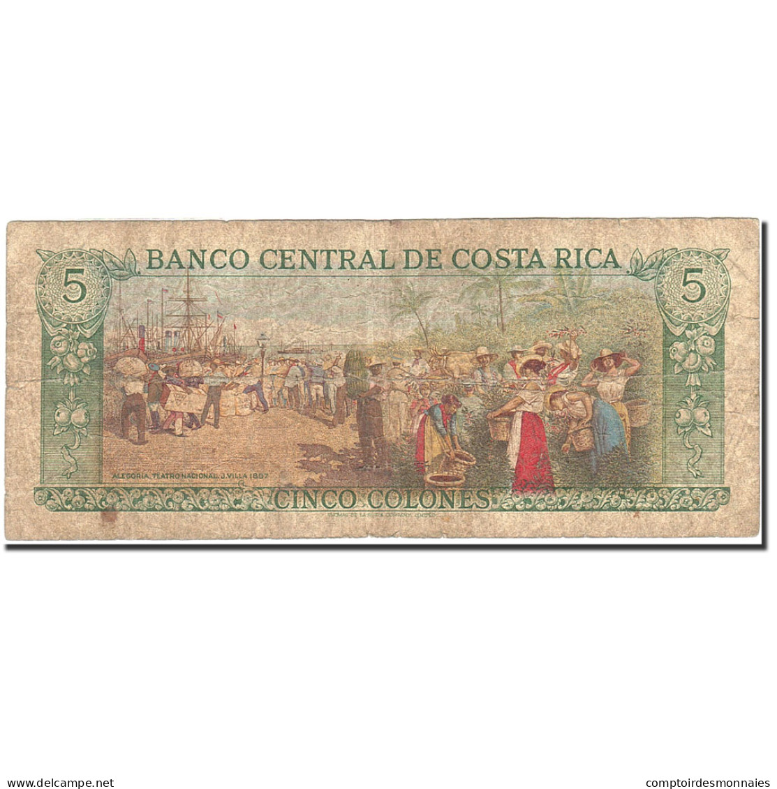 Billet, Costa Rica, 5 Colones, 1968-1972, 1978-06-01, KM:236d, B - Costa Rica