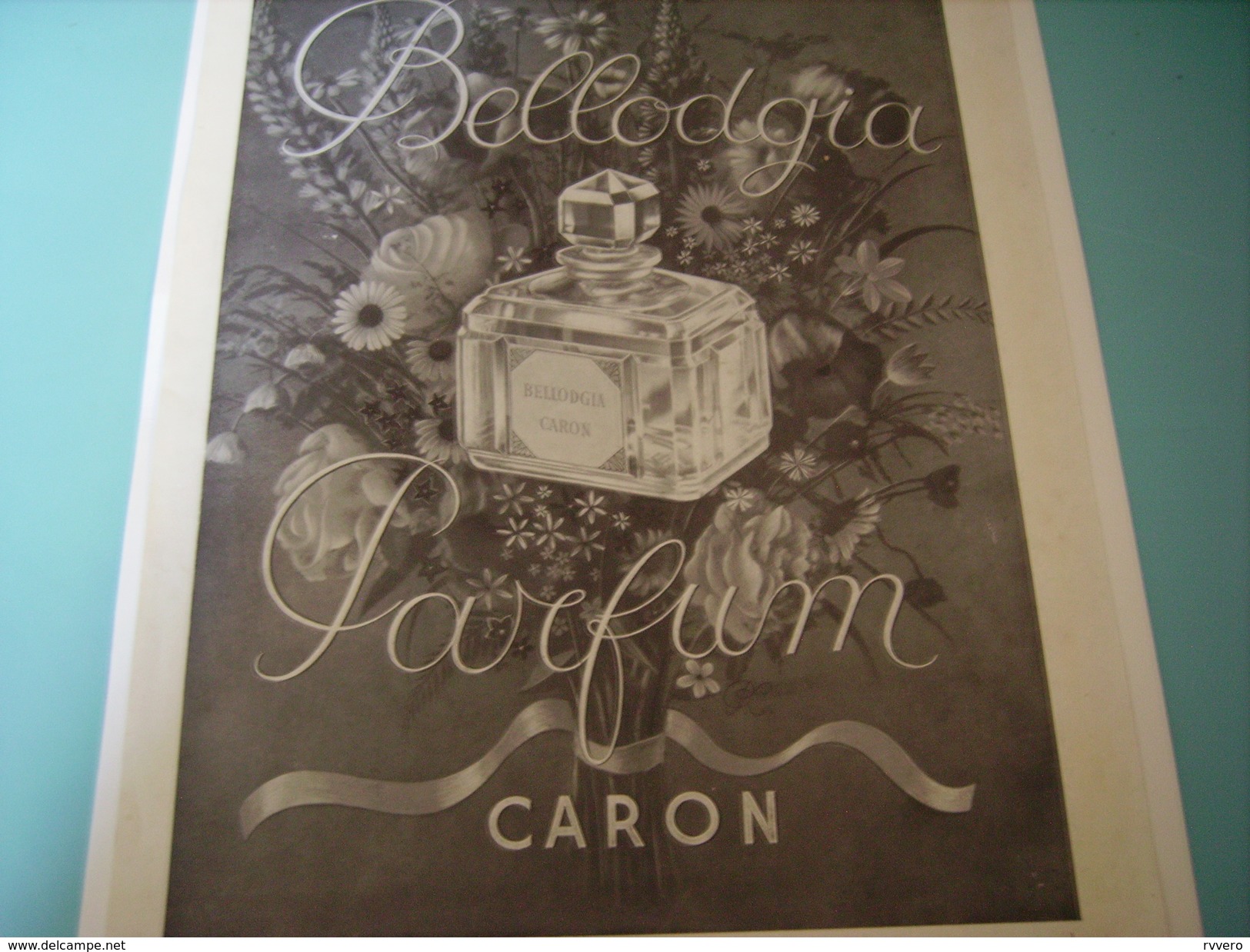 ANCIENNE PUBLICITE PARFUM BELLODGIA CARON  1933 - Unclassified