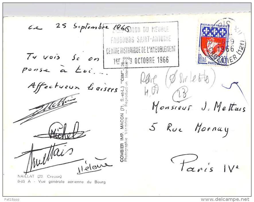 23 - NAILLAT : Vue Générale Aérienne Du Bourg - CPSM Dentelée Noir Blanc Grand Format 1966 - Creuse - Autres & Non Classés