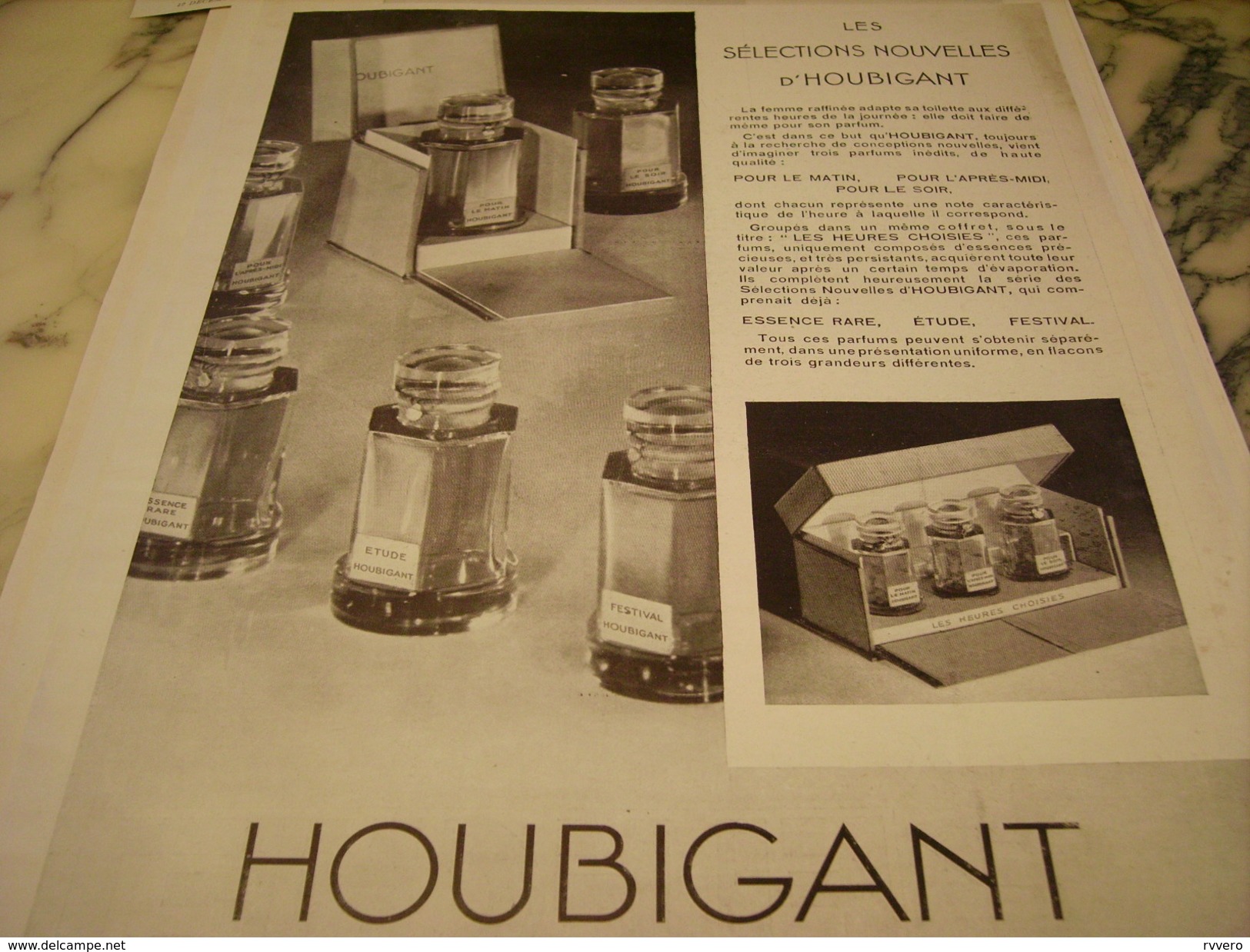 ANCIENNE PUBLICITE PARFUM HOUBIGANT 1932 - Ohne Zuordnung