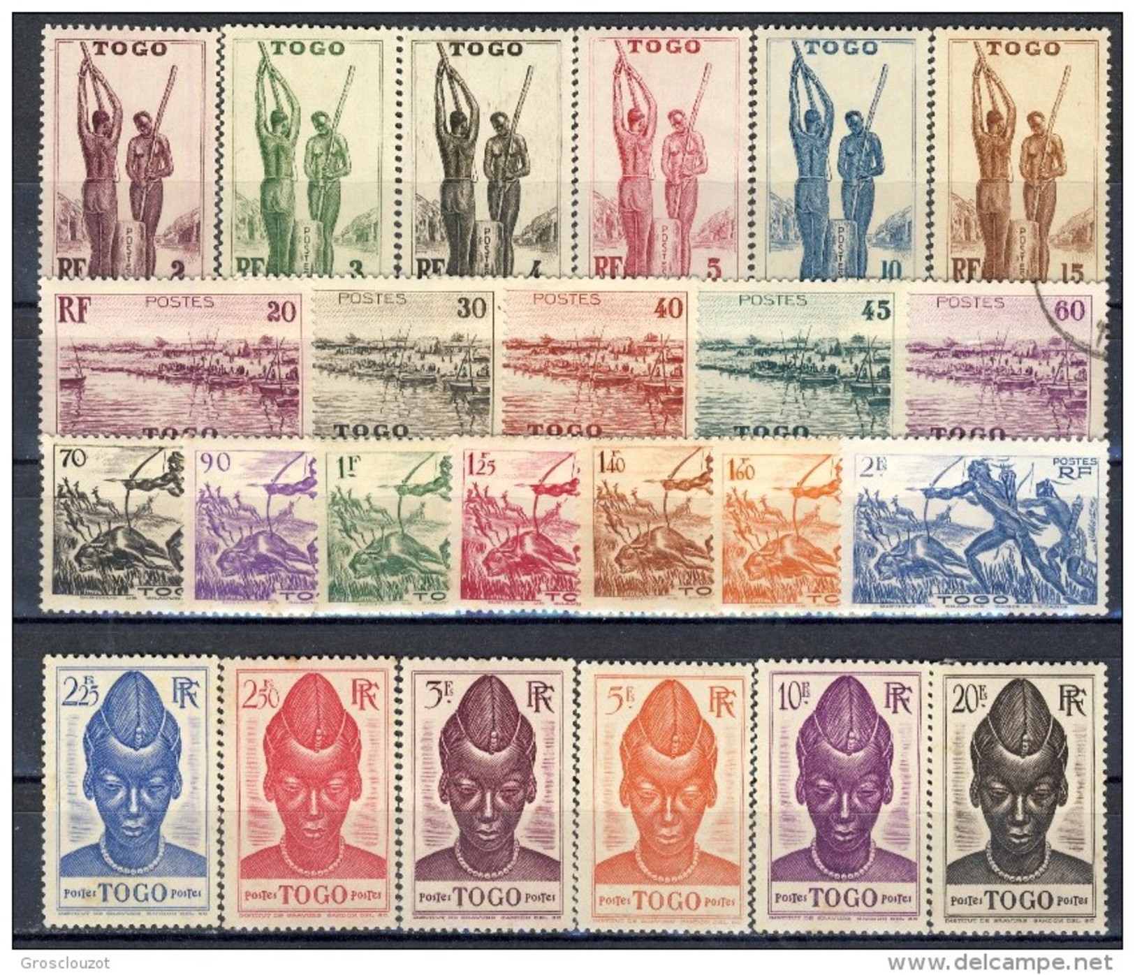 Togo 1941 Serie N. 182-207 MNH E MLHcatalogo &euro; 24 - Andere & Zonder Classificatie