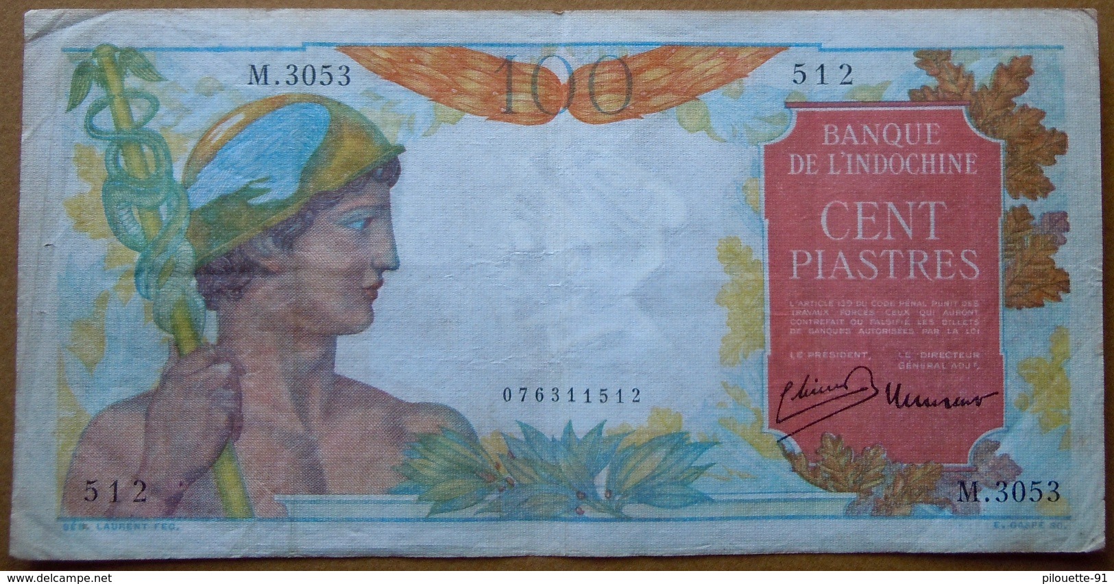 Indochine 100 Piastres - Indochine