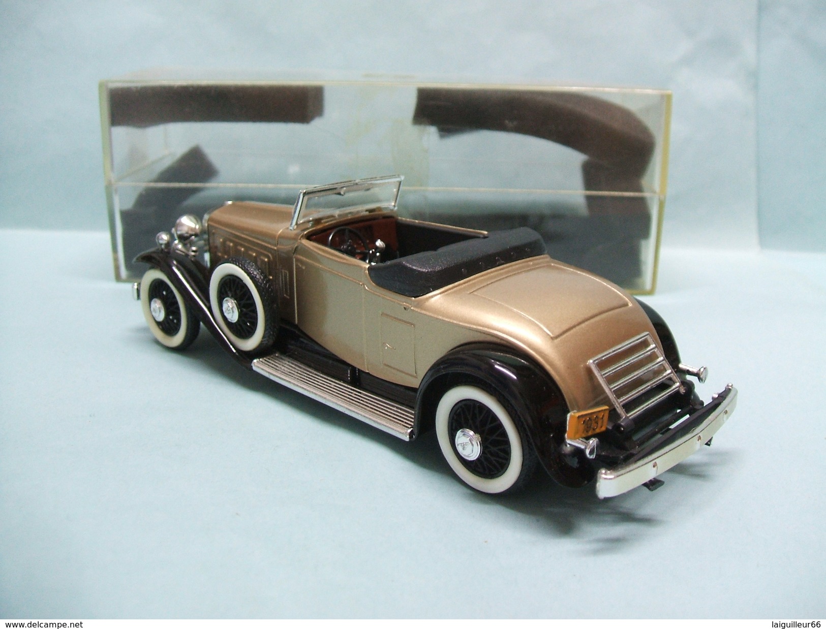 Rio - CADILLAC V16 1931 Cabriolet Doré Métallisé BO 1/43 - Rio