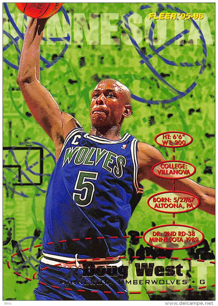 Doug West - Fleer 1995-96 N.111 - 1990-1999