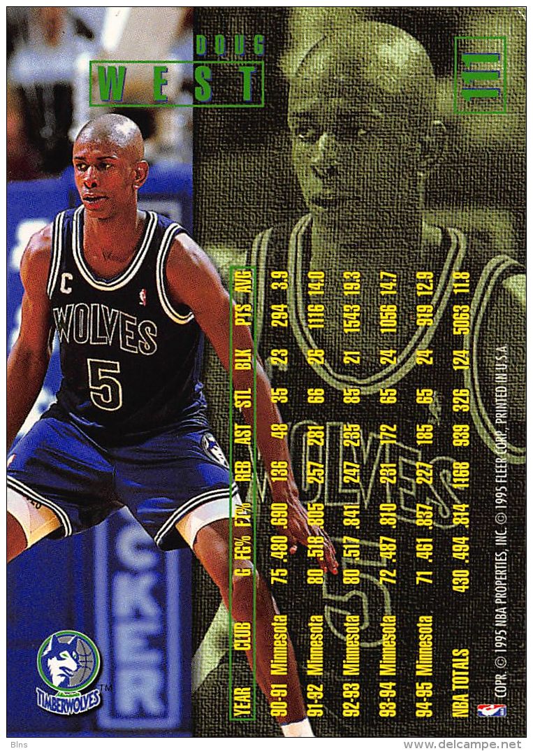 Doug West - Fleer 1995-96 N.111 - 1990-1999