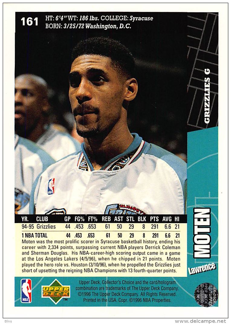 Lawrence Moten UER - Upper Deck 1996-97 Collector's Choice - N.161 - 1990-1999