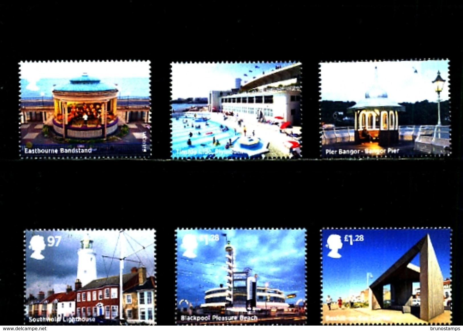 GREAT BRITAIN - 2014  SEASIDE ARCHITECTURE  SET  MINT NH - Nuevos