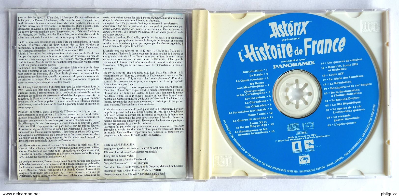 CD L'HISTOIRE DE FRANCE RACONTEE PAR PANORAMIX 1994 - Records