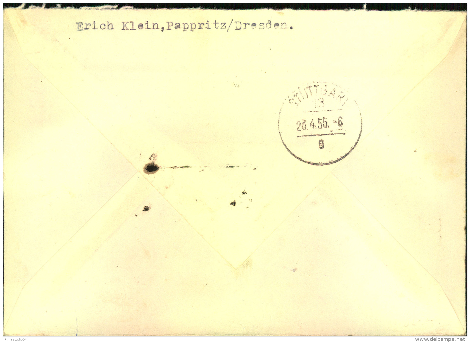 1955, Gedenkstättenblock Mit Zusatzfrankatur Auf R-Brief Ab DRESDEN N 56 - Andere & Zonder Classificatie