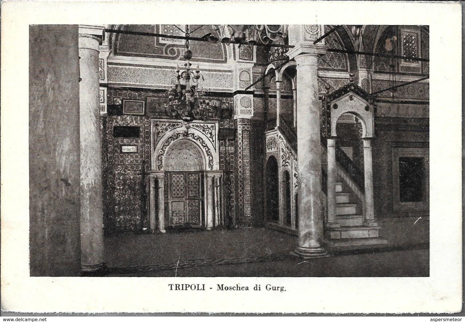 TRIPOLI  MOSCHEA DI GURG  STAMPA CIRCA 1912 LIBIA OCC. ITALIANA - Libië