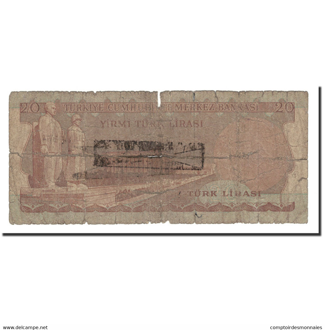 Billet, Turquie, 20 Lira, 1974, KM:187a, B - Turquie