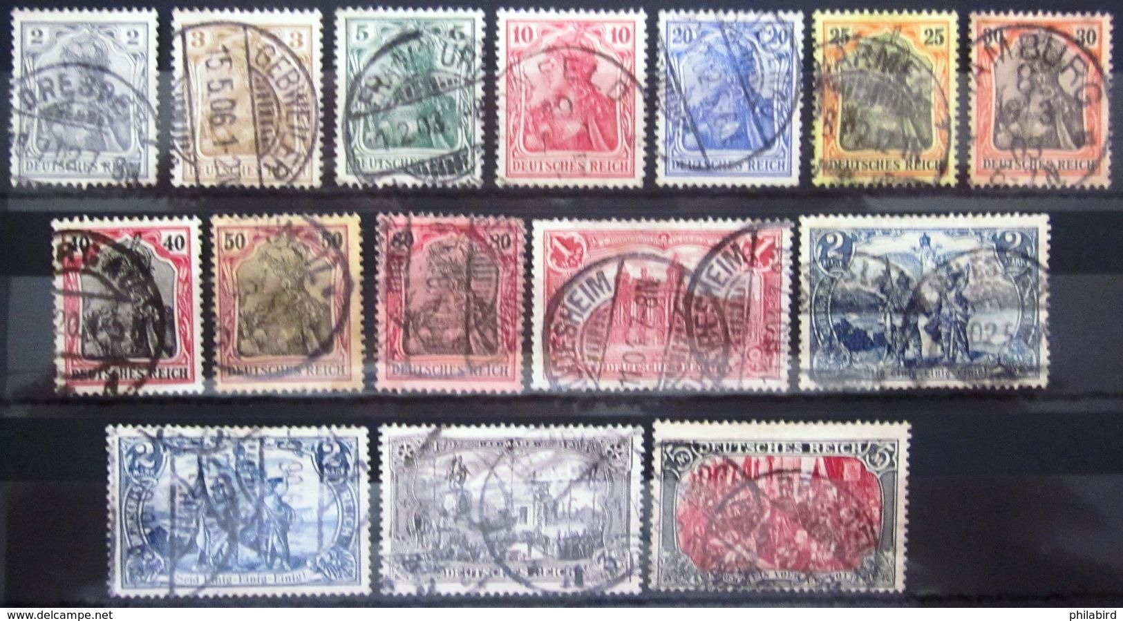 ALLEMAGNE EMPIRE                  N° 66/80                           OBLITERE - Used Stamps