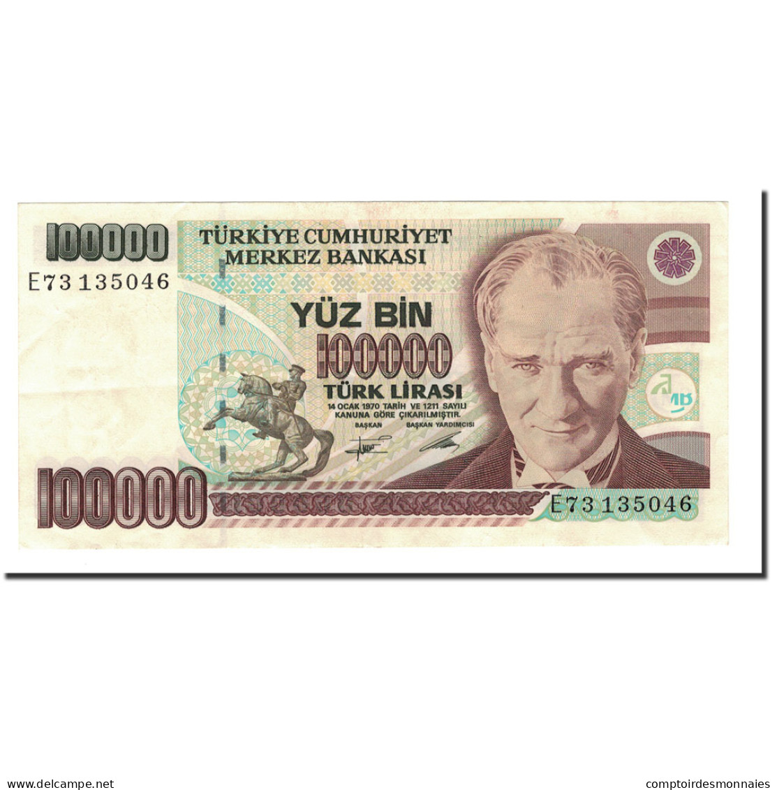 Billet, Turquie, 100,000 Lira, 1991, KM:205, NEUF - Turquie