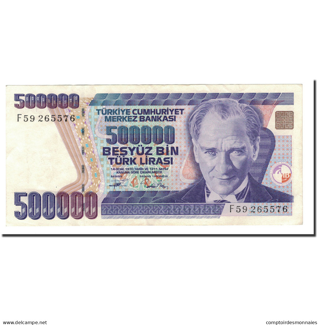 Billet, Turquie, 500,000 Lira, 1993, KM:208, SPL - Turquie