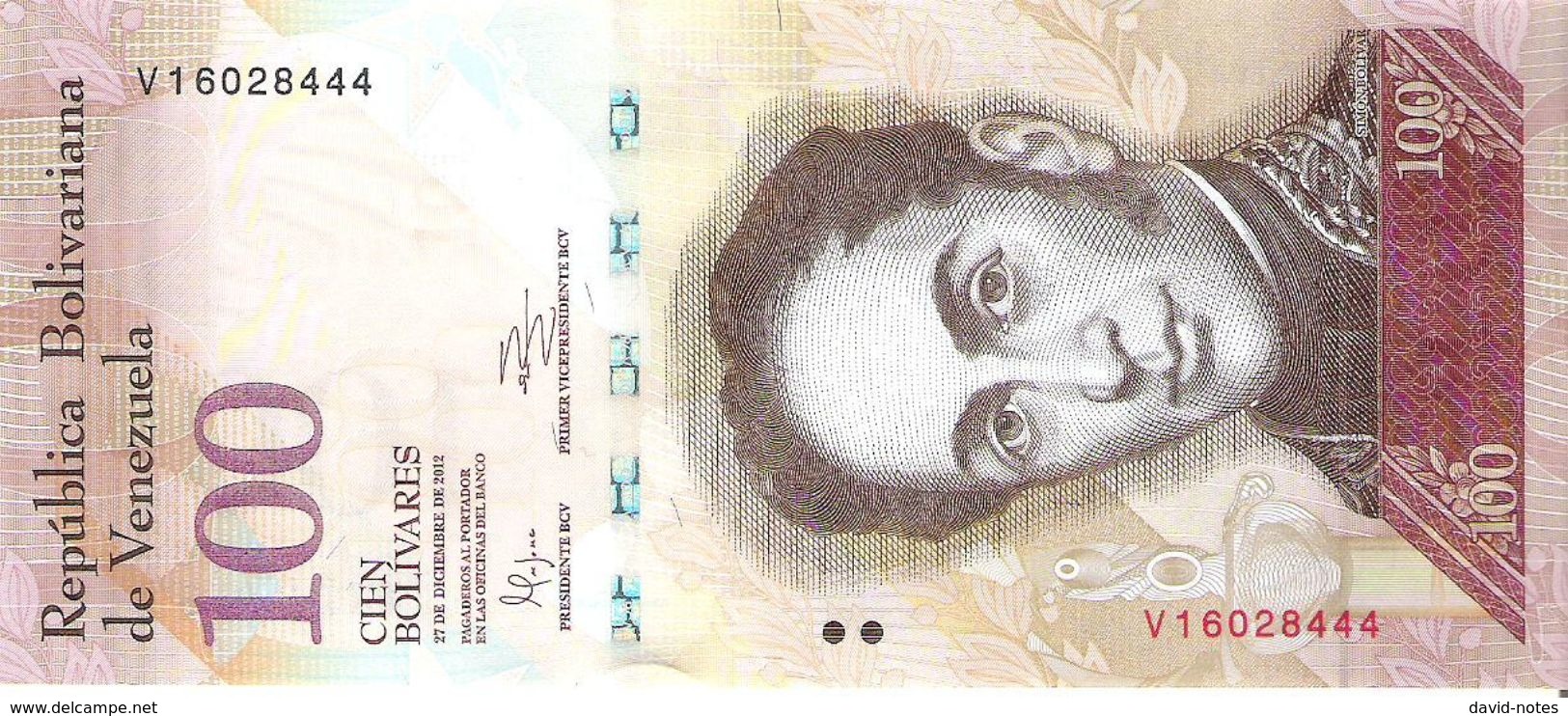 Venezuela  - Pick 93e - 100 Bolivares 2012 - Unc - Venezuela