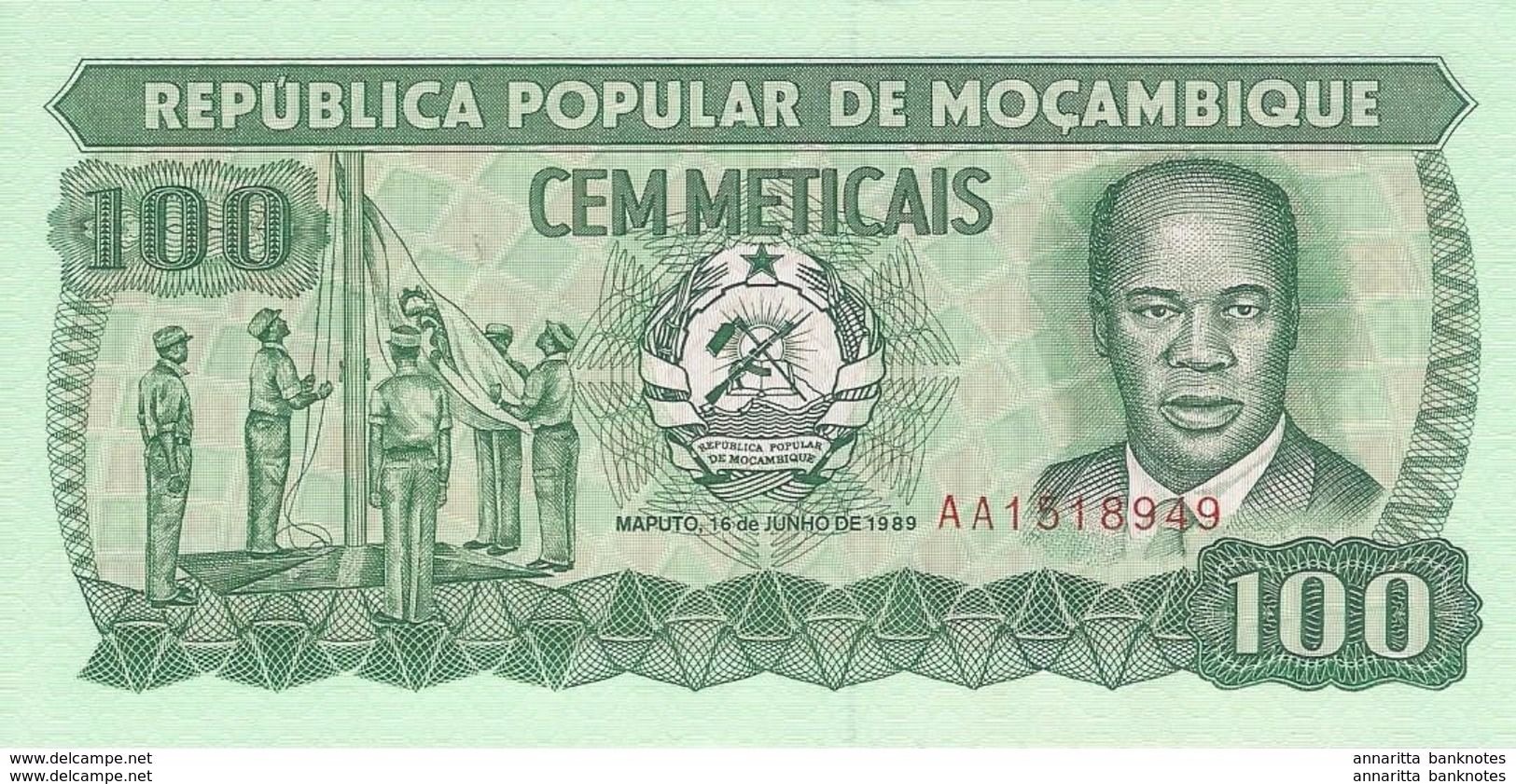 MOZAMBIQUE 100 METICAIS 1989 P-130c UNC [MZ215d] - Mozambique