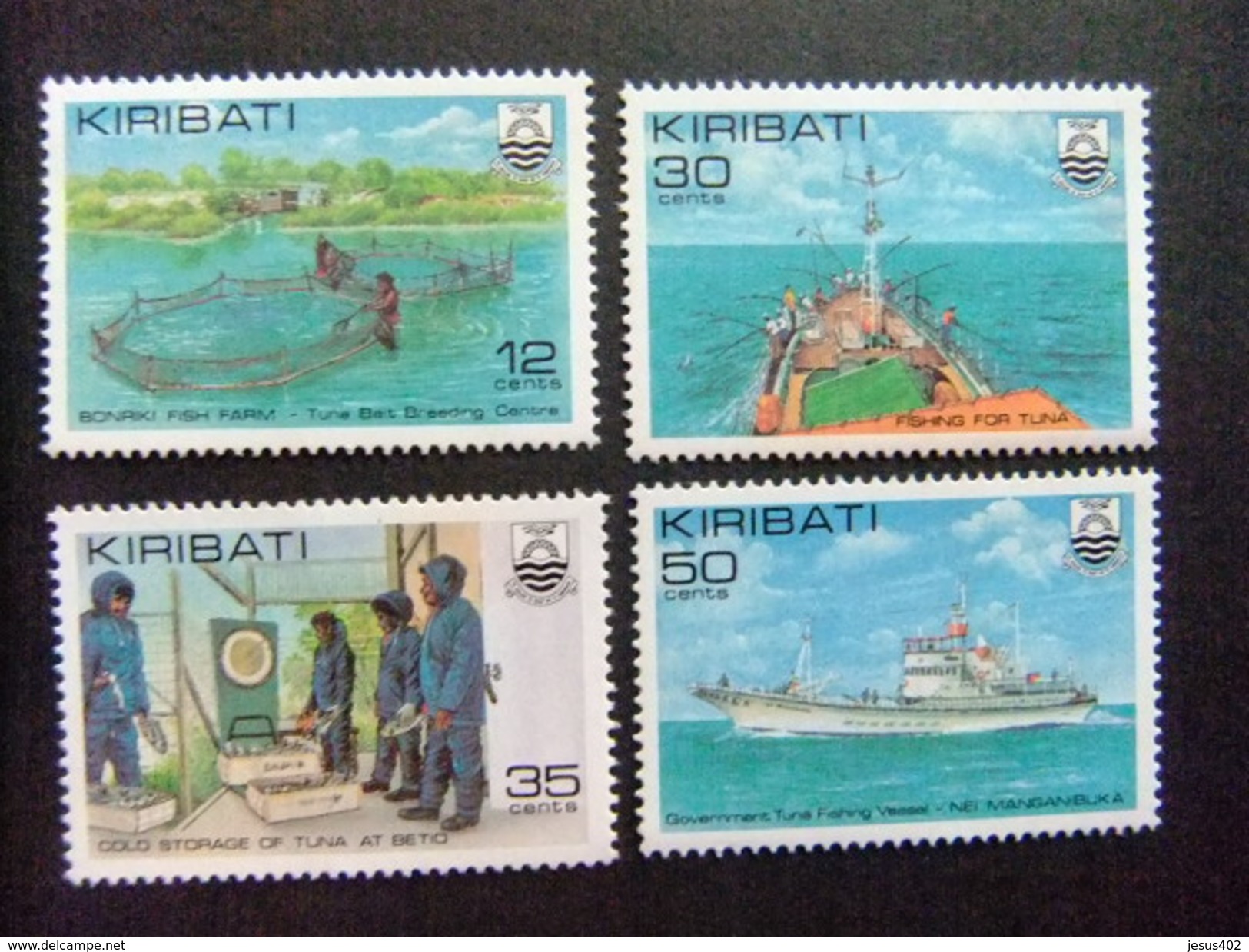 KIRIBATI Ex GILBERT 1981 INDUSTRIA De La PESCA De ATUN Yvert N 56 / 59 ** MNH - Kiribati (1979-...)