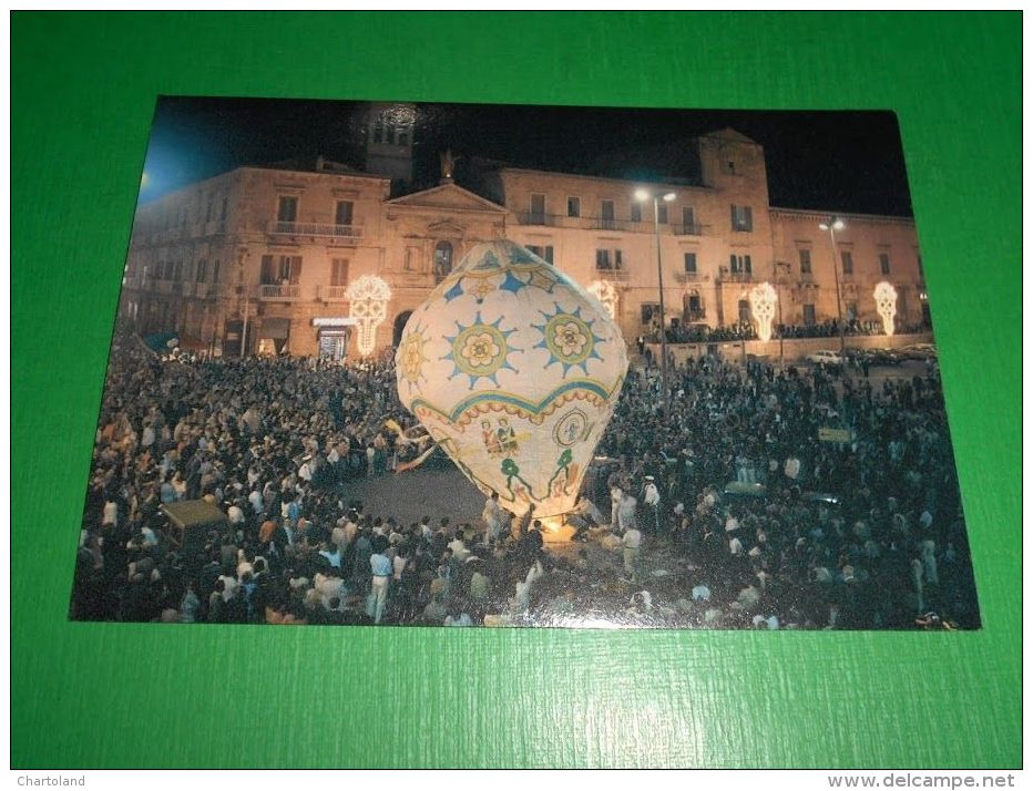 Cartolina Ruvo Di Puglia Lancio Pallone Aerostatico In Piazza Regina Margherita - Bari