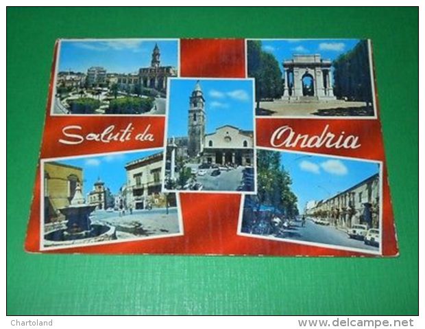 Cartolina Saluti Da Andria - Vedute Diverse 1974 - Bari