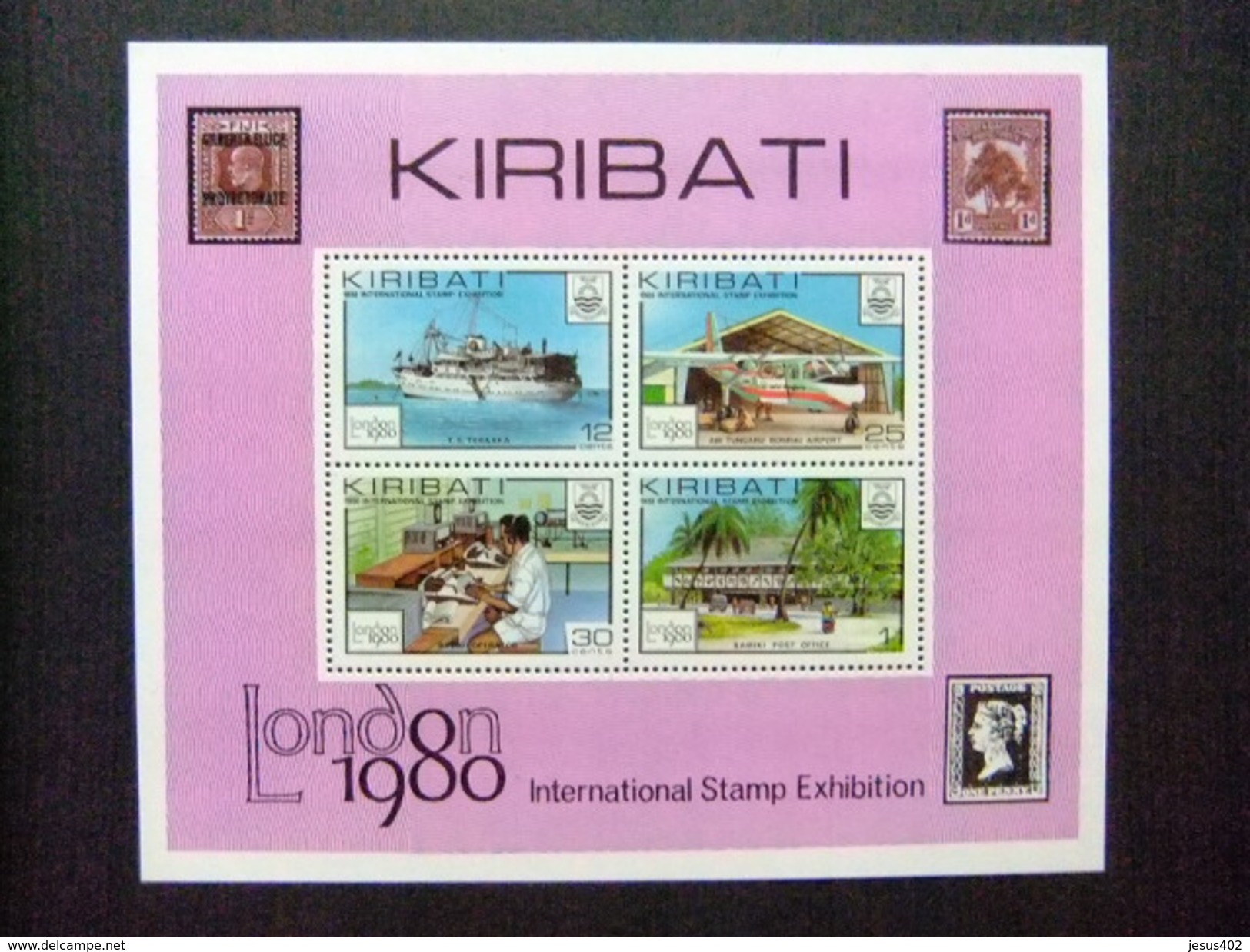 KIRIBATI Ex GILBERT 1980 LONDON 1980 EXPOSICION Yvert N Bloc 2 ** MNH - Kiribati (1979-...)