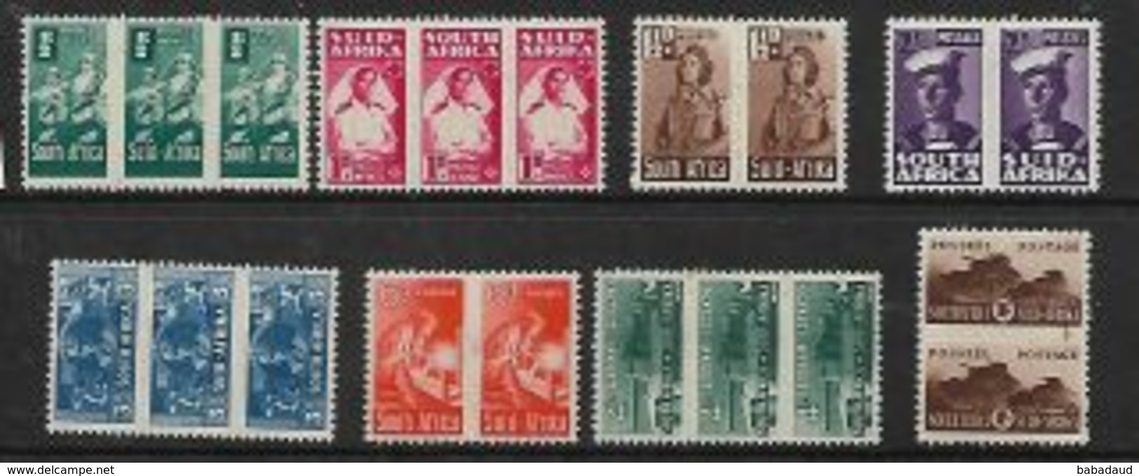 S. Africa: 1942, War Effort, Small Size, Set Of 8 Units, MH * - Unused Stamps