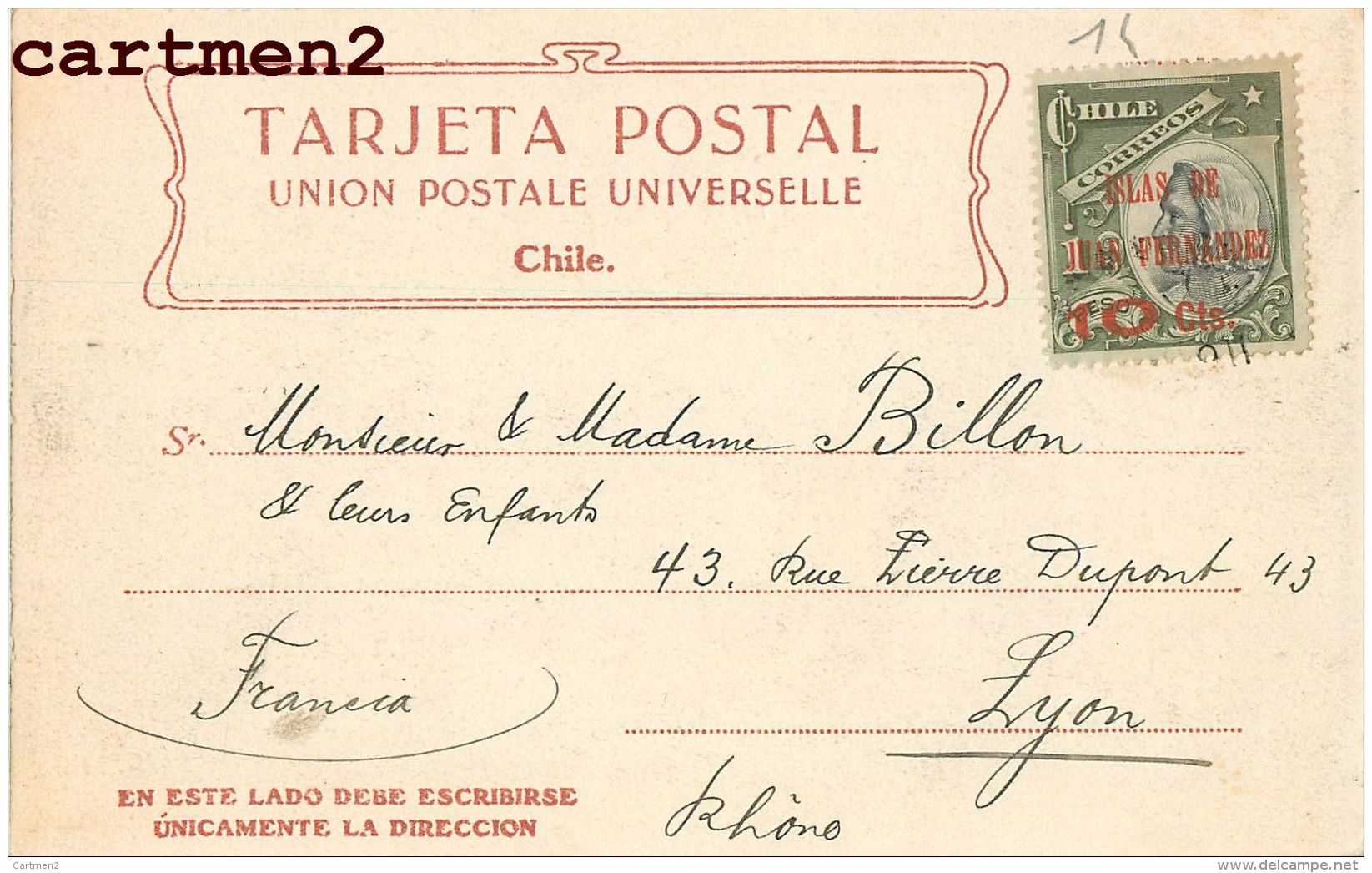 VALPARAISO BANOS DE LAS TORPEDERAS CHILI CHILE W.G. PATON ANTOFAGASTA CONCEPCION STAMP ISLAS JUAN FERNANDEZ 1900 - Chili