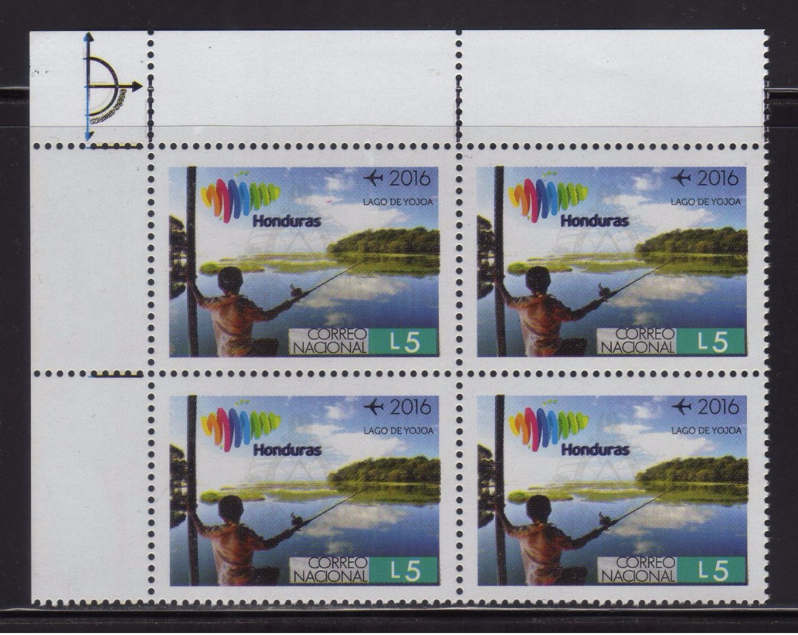 Honduras, Stamp Of Child Fishing In Lake Of Yojoa, Series Country Brand, Block 4, Issue 2016 MNH - Honduras