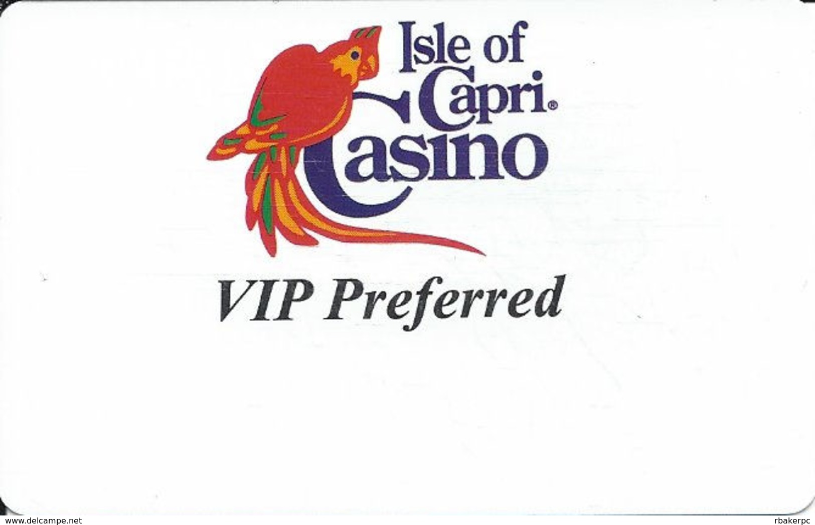 Isle Of Capri Casino - CCS Manufacturer´s Sample VIP Preferred Slot Card - Casino Cards