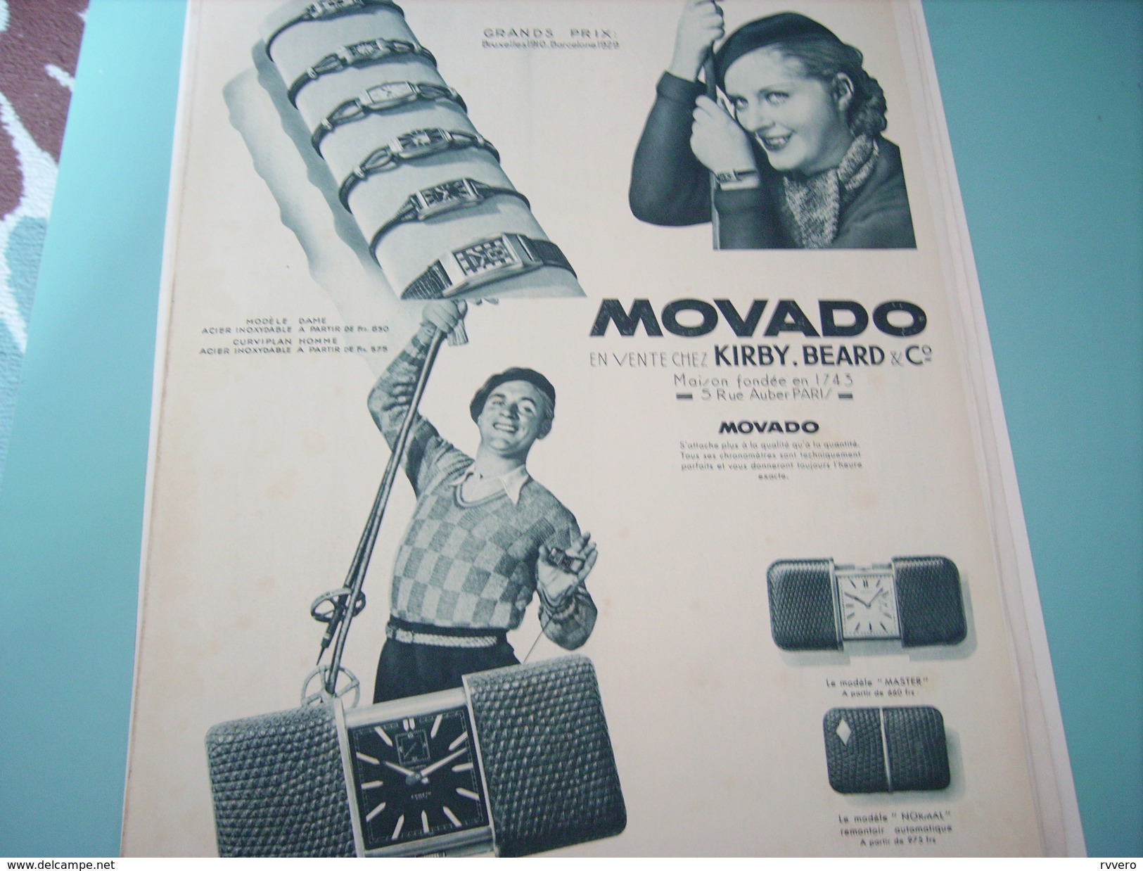 ANCIENNE PUBLICITE MONTRE MOVADO - Autres & Non Classés