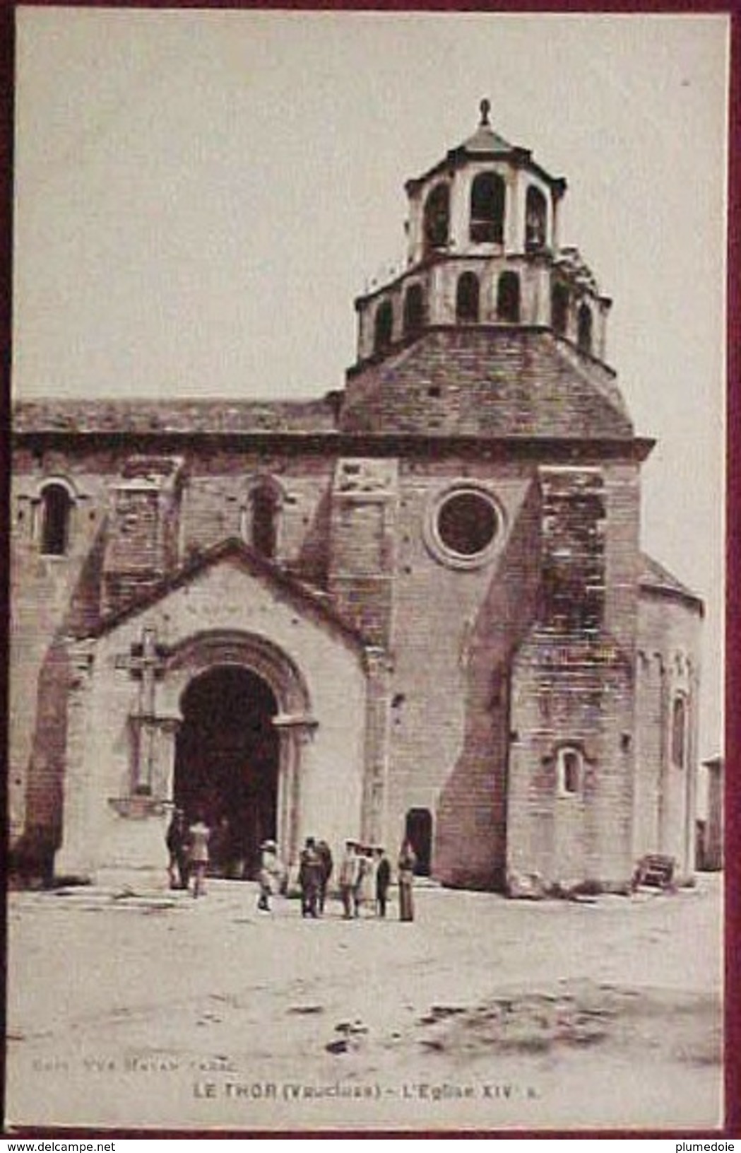 Cpa 84 LE THOR Animée  L'EGLISE DU XIV è SIECLE  éditeur Vve MAYAN Tabac - Autres & Non Classés