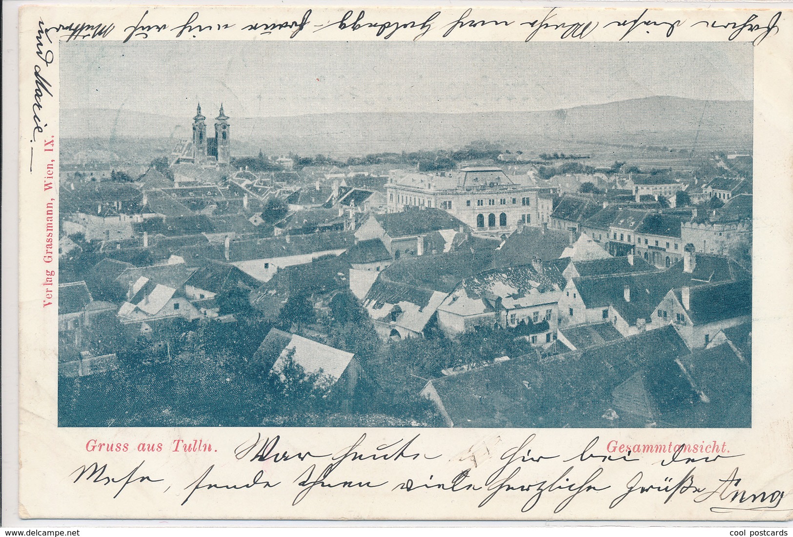 AUSTRIA, GRUSS AUS TULLN, EX Cond. PC, Used, 1898? - Tulln