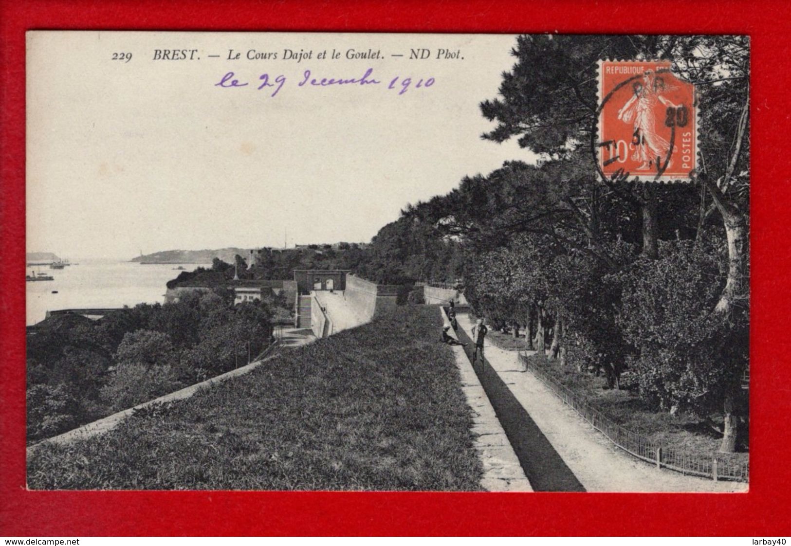 1 Cpa Carte Postale Ancienne - Brest Le Cours Dajot Et Le Goulet - Brest