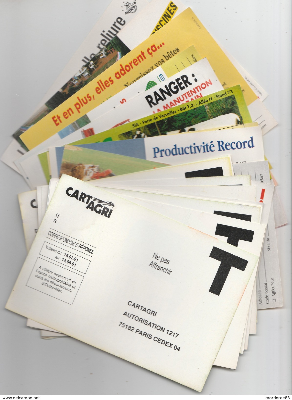 LOT DE 28 CARTES DIFFERENTES CARTES REPONSES T - 1989-1991-             TDA176 - Cartes/Enveloppes Réponse T