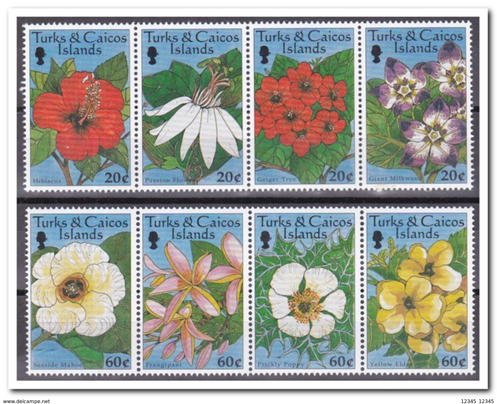 Turks & Caicos 1997, Postfris MNH, Flowers - Turks- En Caicoseilanden