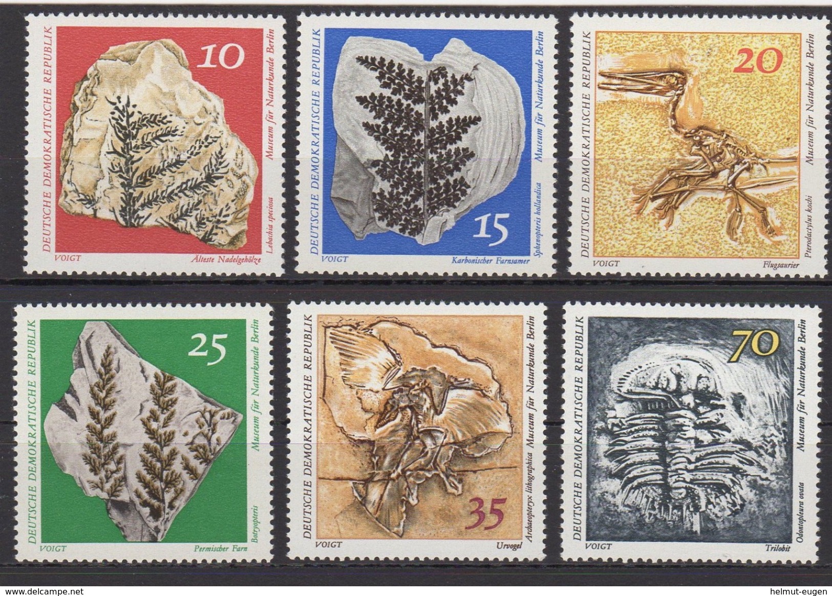 MiNr. 1822 - 1827 Deutschland Deutsche Demokratische Republik    1973, 6. Febr. Museum Für Naturkunde, Berlin - Unused Stamps